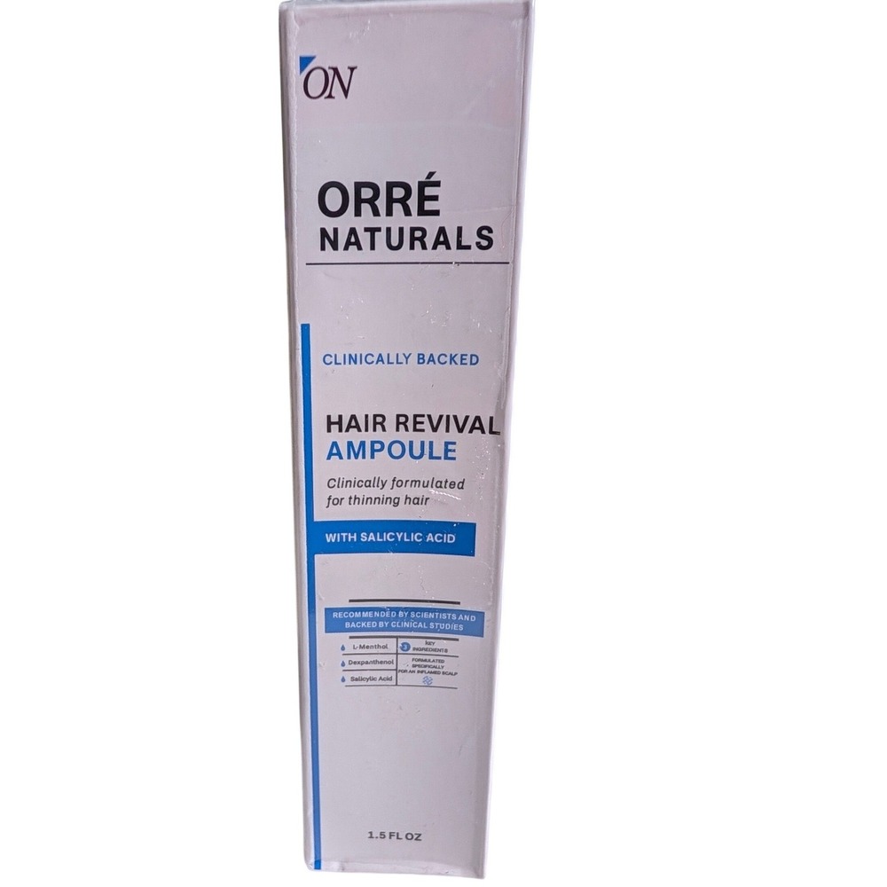 Orre Naturals Hair Revival Ampoule 1.5oz for Thinning Hair Salicylic Acid NIB